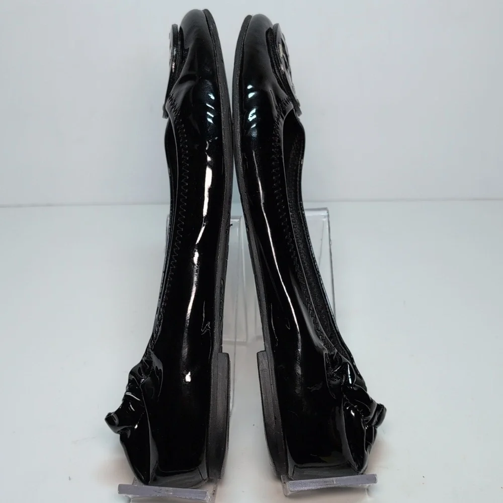 Tory Burch Minnie slip on leather glossy ballerina flats woman's size 7
